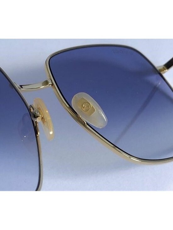 Gucci  GG1031s 004 Women\'s Gold Frame Sunglasses with Blue Gradient Lenses main image 10